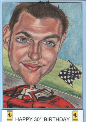 caricature birthday card